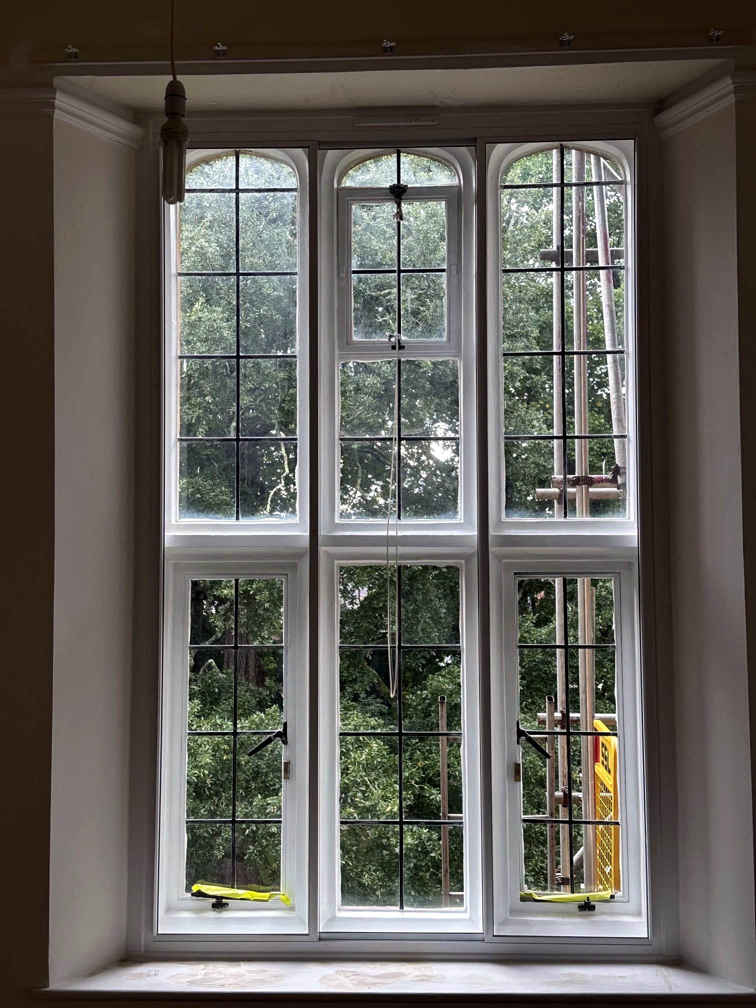 Tall Georgian-bar secondary glazing window