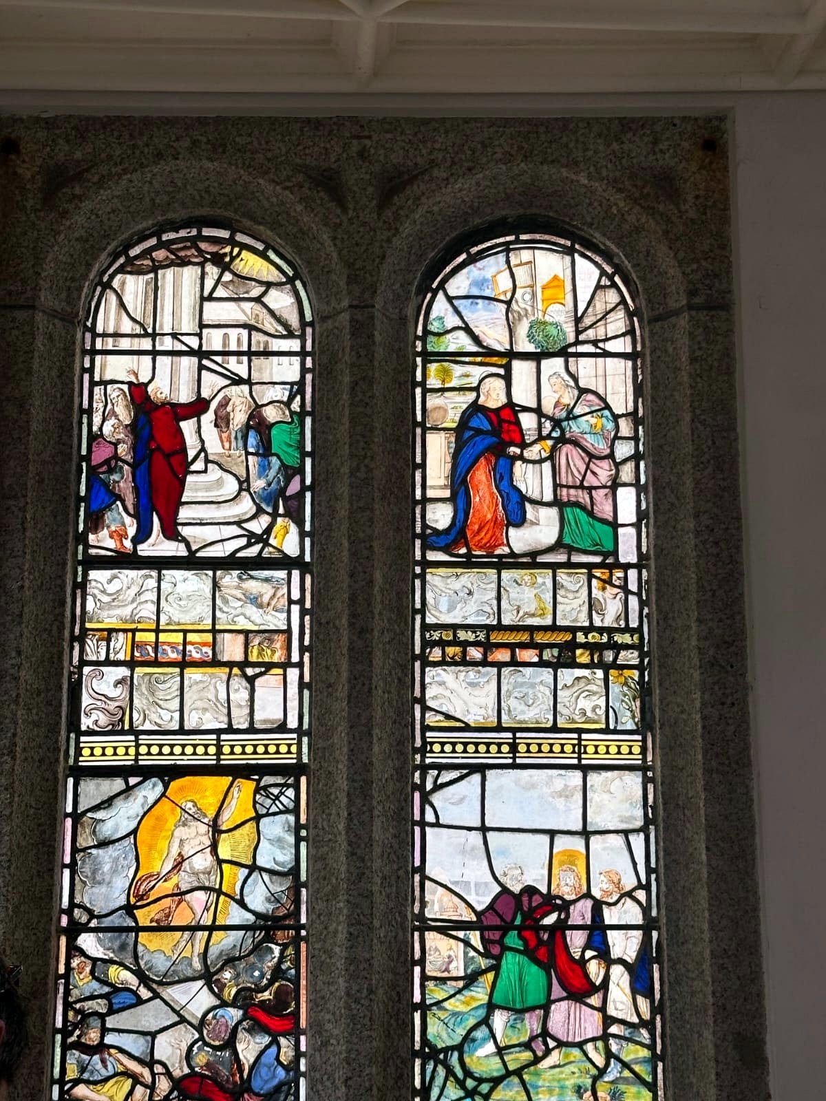 Secondary glazing over a listed-building stained-glass window